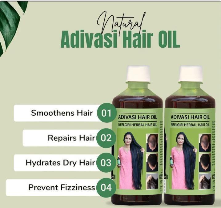 Adivasi Herbal Hair Oil (Buy 1 Get 1 Free)